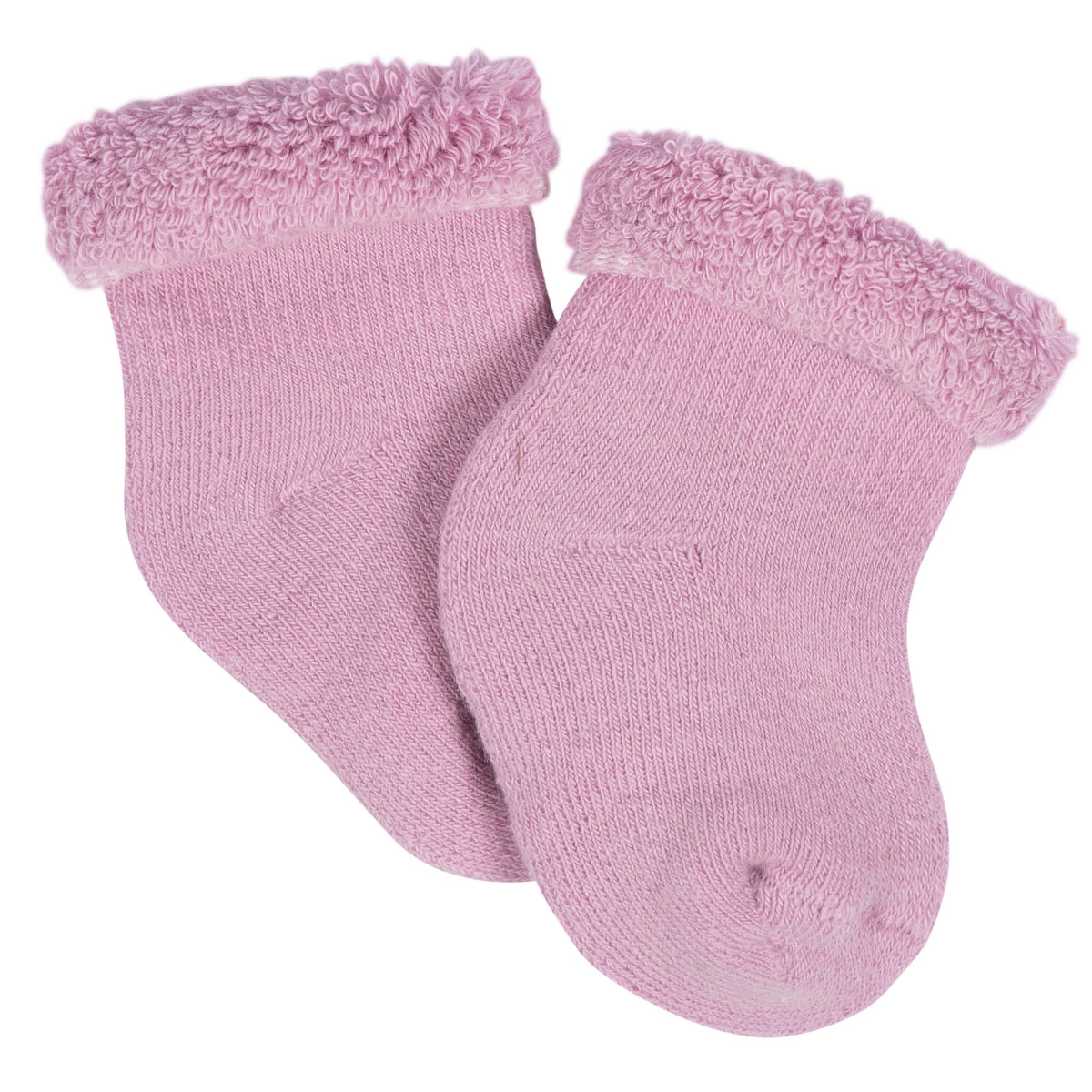 12-Pack Baby Girls Lavender Garden Terry Wiggle Proof Socks, view 13