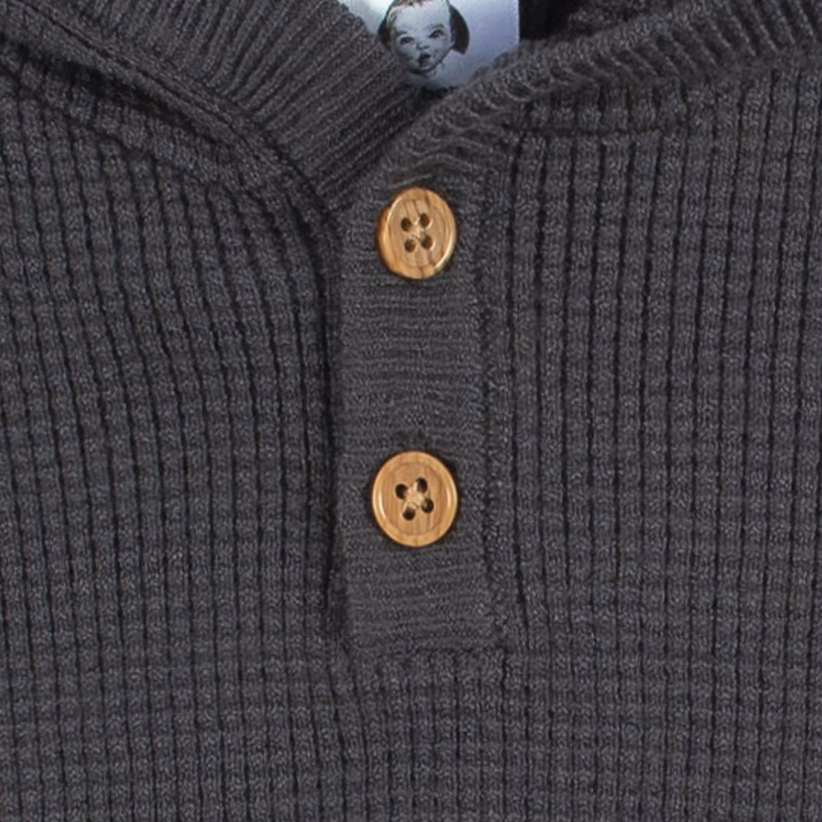 2-Piece Infant and Toddler Boys Charcoal Sweater Knit Set, view 3