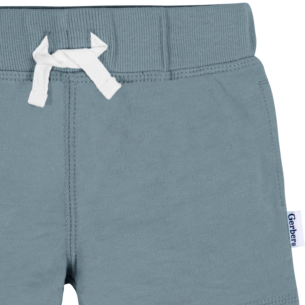 3-Pack Baby & Toddler Boys Green/Blue/Tan Knit Short, view 5