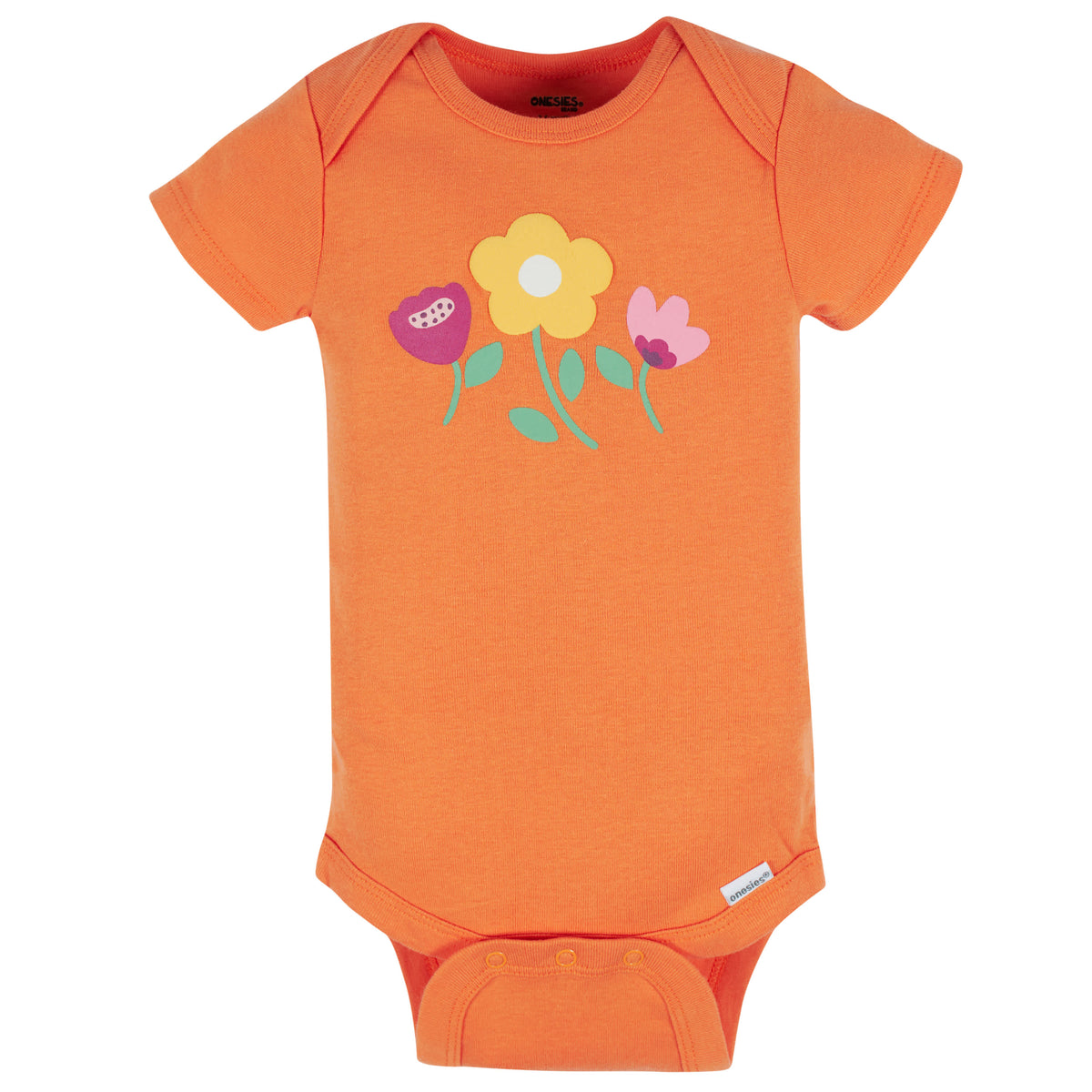 8-Pack Baby Girls Floral Fox Short Sleeve Onesies Bodysuits, view 5
