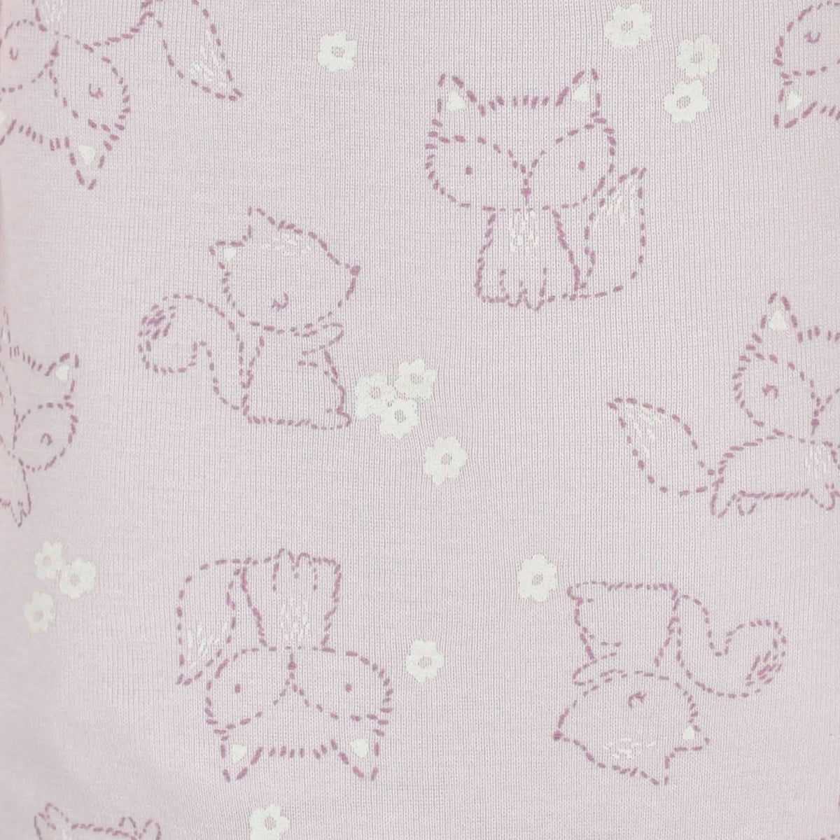 3-Pack Baby Girls Purple Woodland Long Sleeve Onesies Bodysuits, view 7