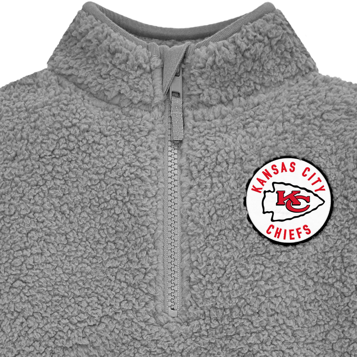 Infant & Toddler Boys Chiefs 1/4 Zip Sherpa Top, view 2