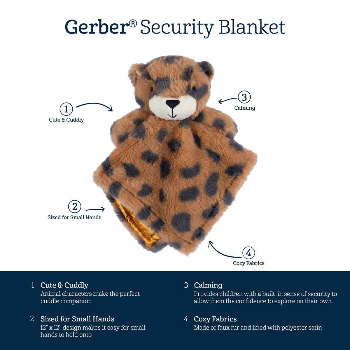 Baby Cheetah Security Blanket, view 7