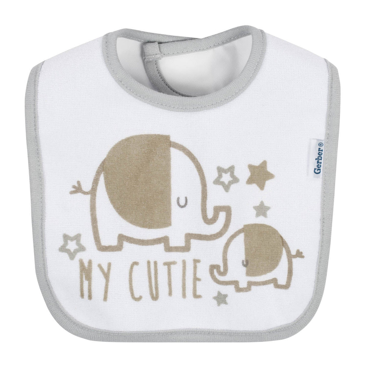 3-Pack Baby Neutral Elephants Dribbler Bib, view 2