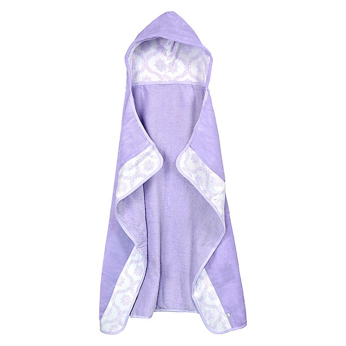 Baby Girls Lilac Trellis Woven Bath Wrap