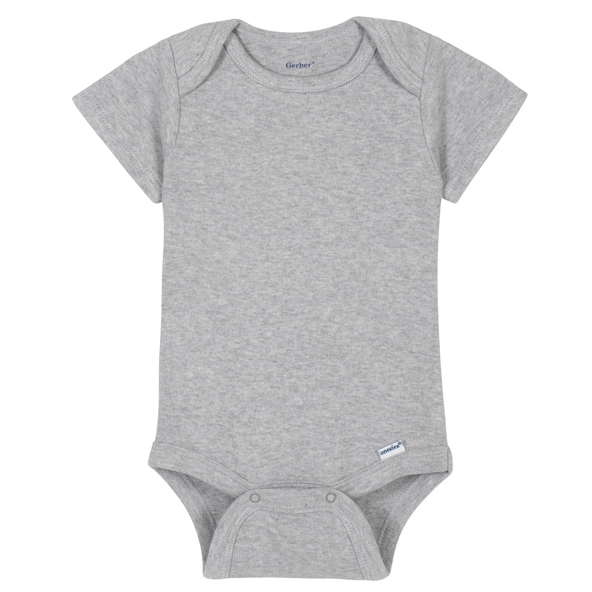 Premium Short Sleeve Onesies Bodysuit in Light Grey