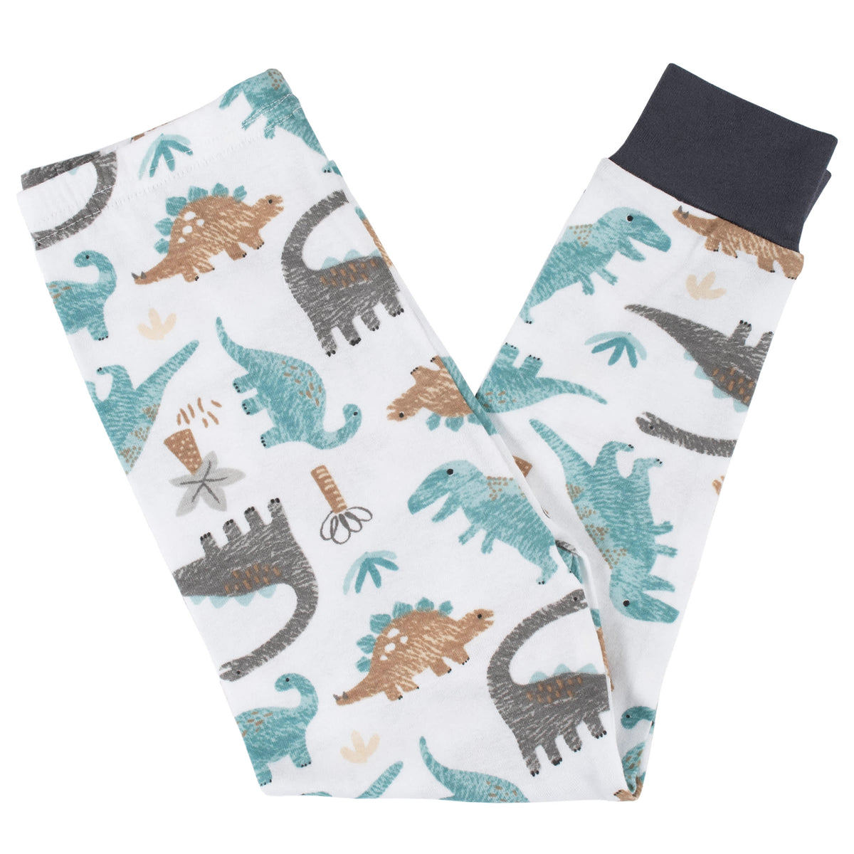 4-Piece Infant & Toddler Boys Dino Blues Snug Fit Cotton Pajamas, view 8