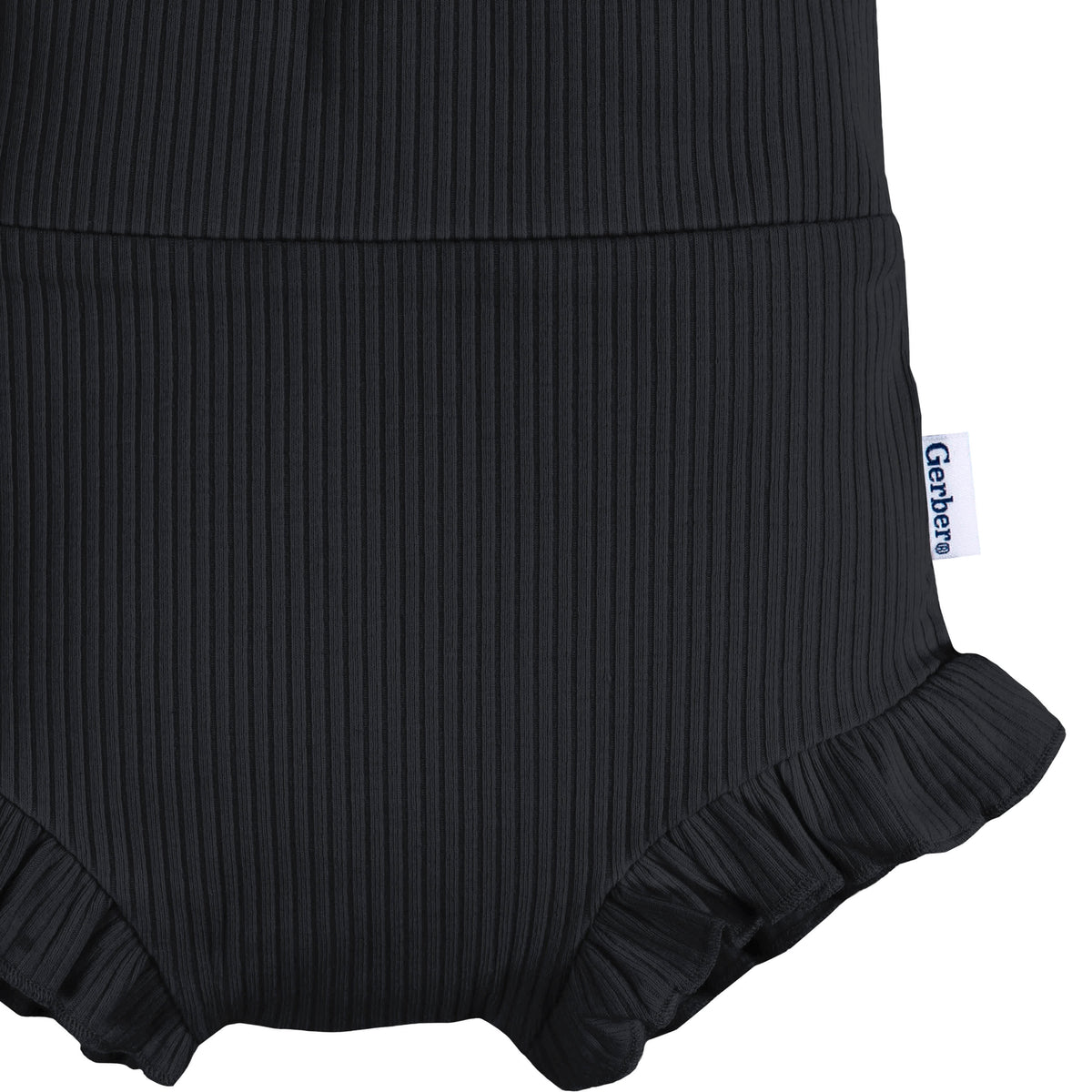 3-Pack Baby Girls White/Grey Heather/Black Bubble Short, view 3