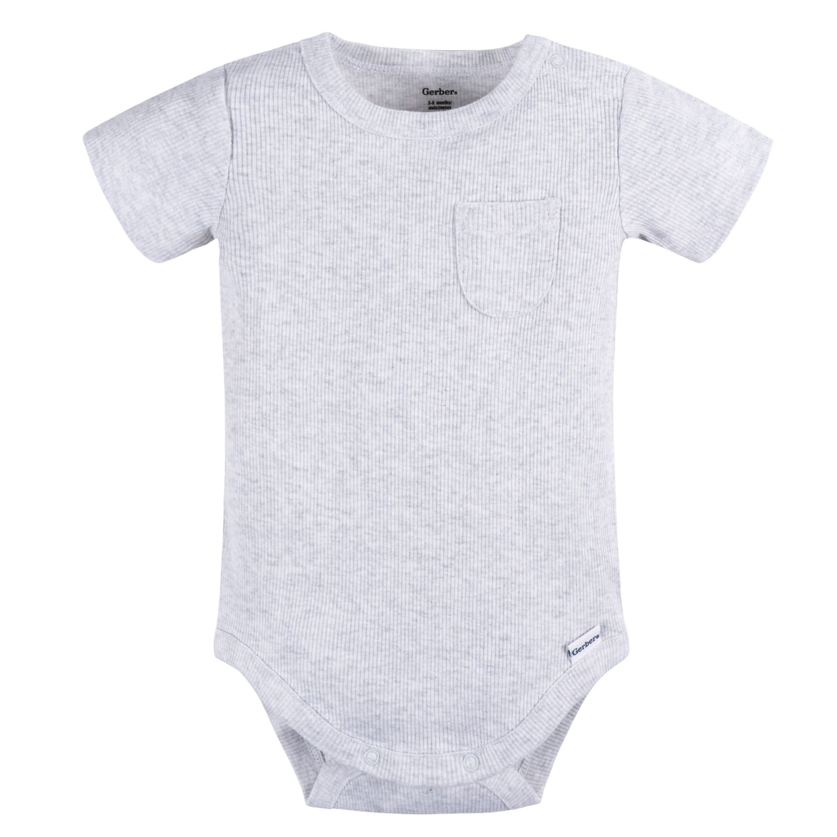2-Piece Baby Boys Grey Heather Bodysuit and Shorts, view 2