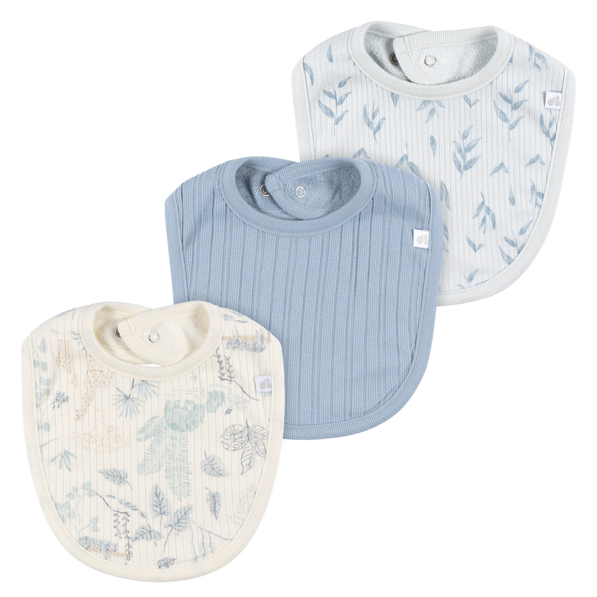3-Pack Baby Boys Blue Bandana Set