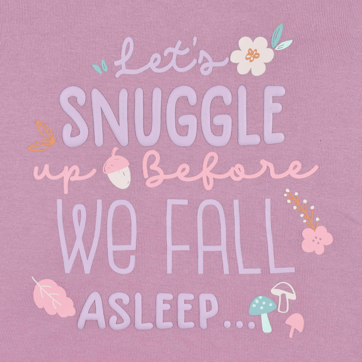4-Piece Infant & Toddler Girls Purple Woodland Snug Fit Cotton Pajamas, view 6