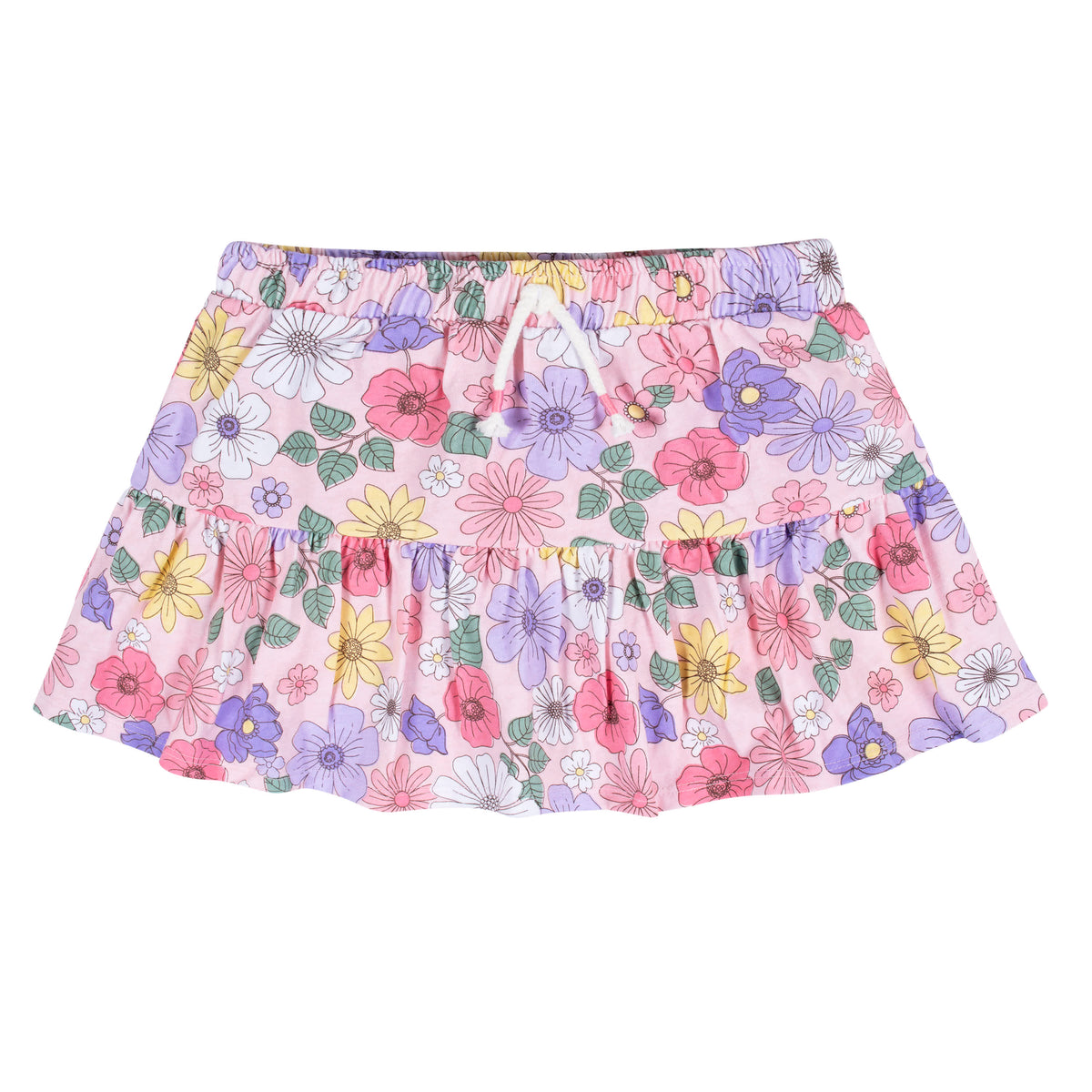 2-Pack Infant & Toddler Girls Pink Floral Skorts, view 2