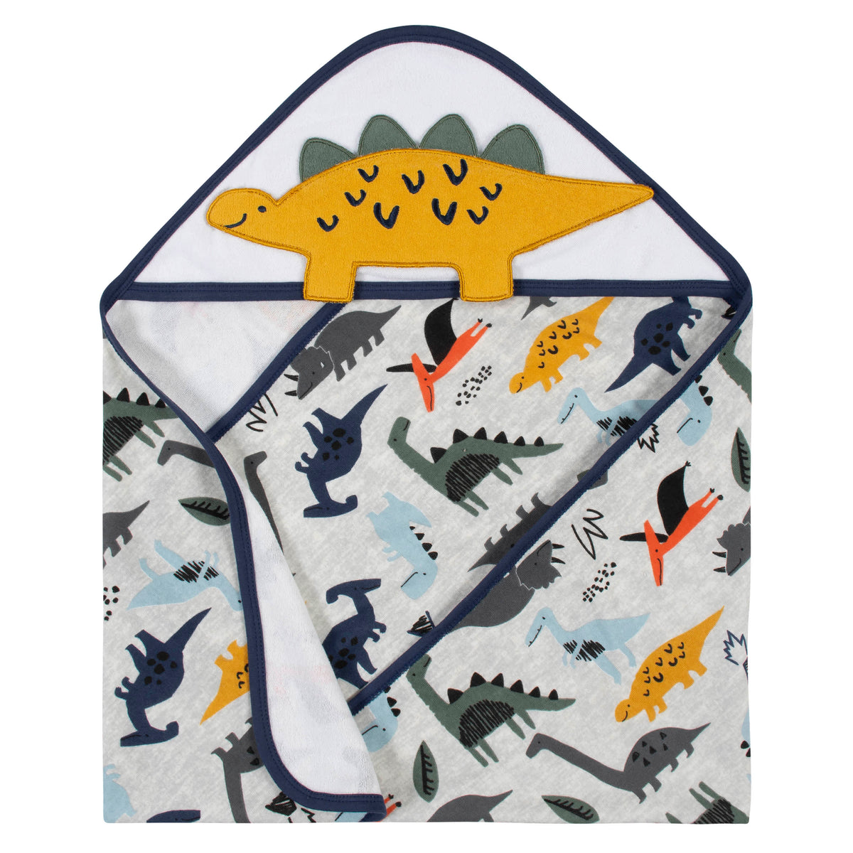 4-Piece Baby Boys Dino Hooded Towel & Washcloths Set, view 2