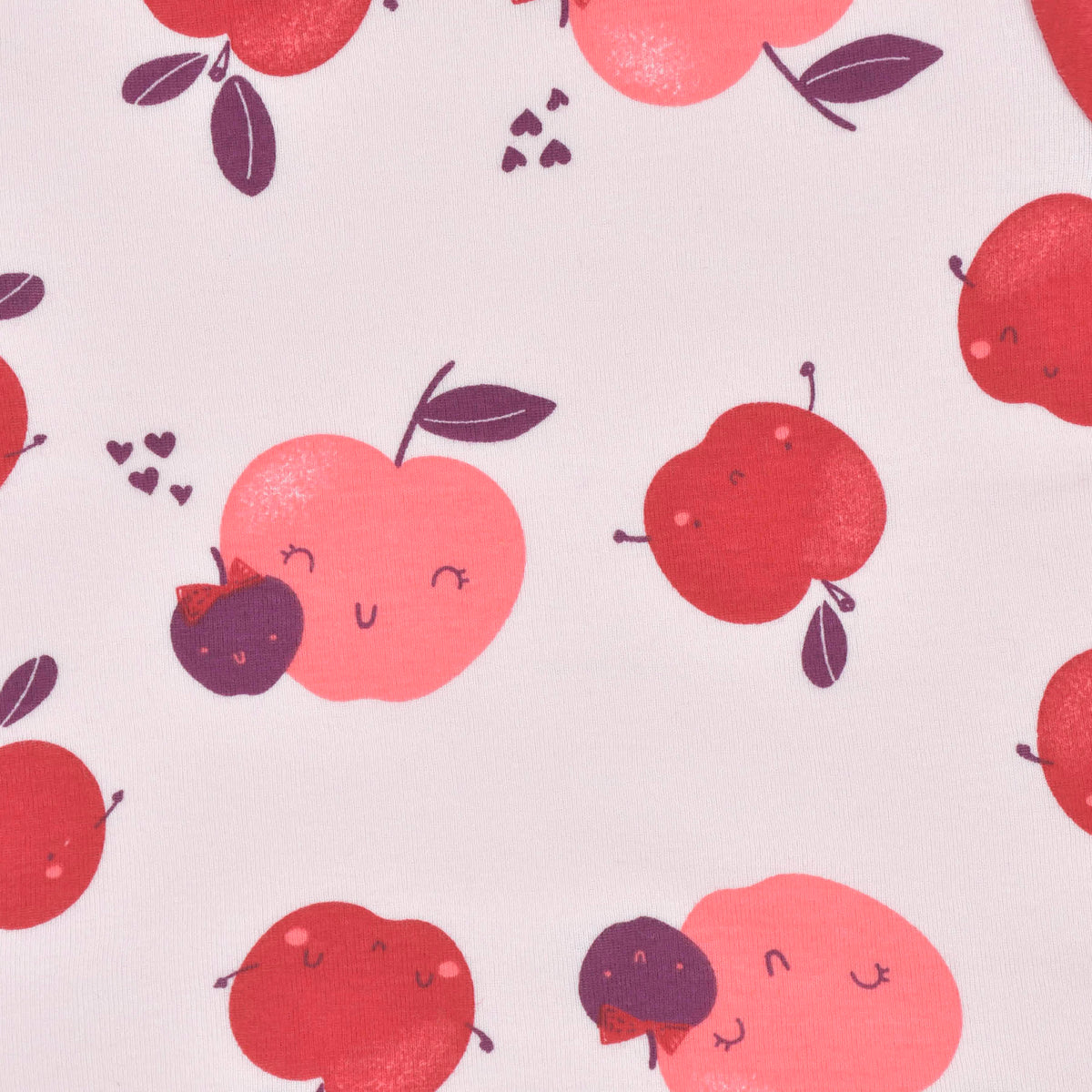 4-Piece Infant & Toddler Girls Apple Bouquets Snug Fit Cotton Pajamas, view 8