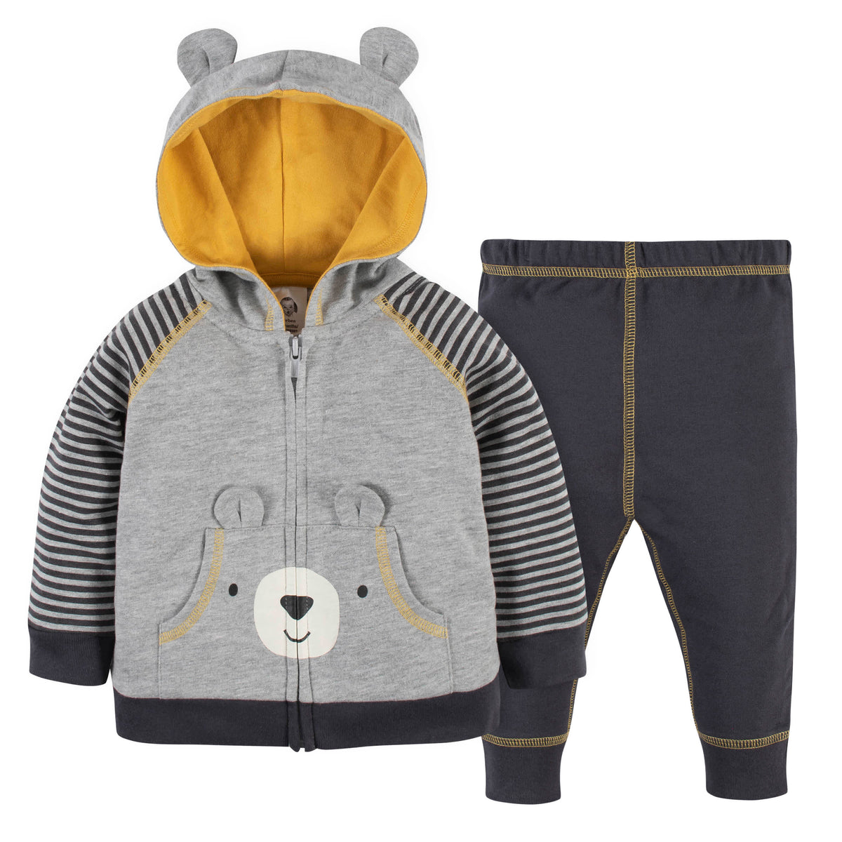2-Piece Baby & Toddler Boys Bear Hoodie & Active Pant Set