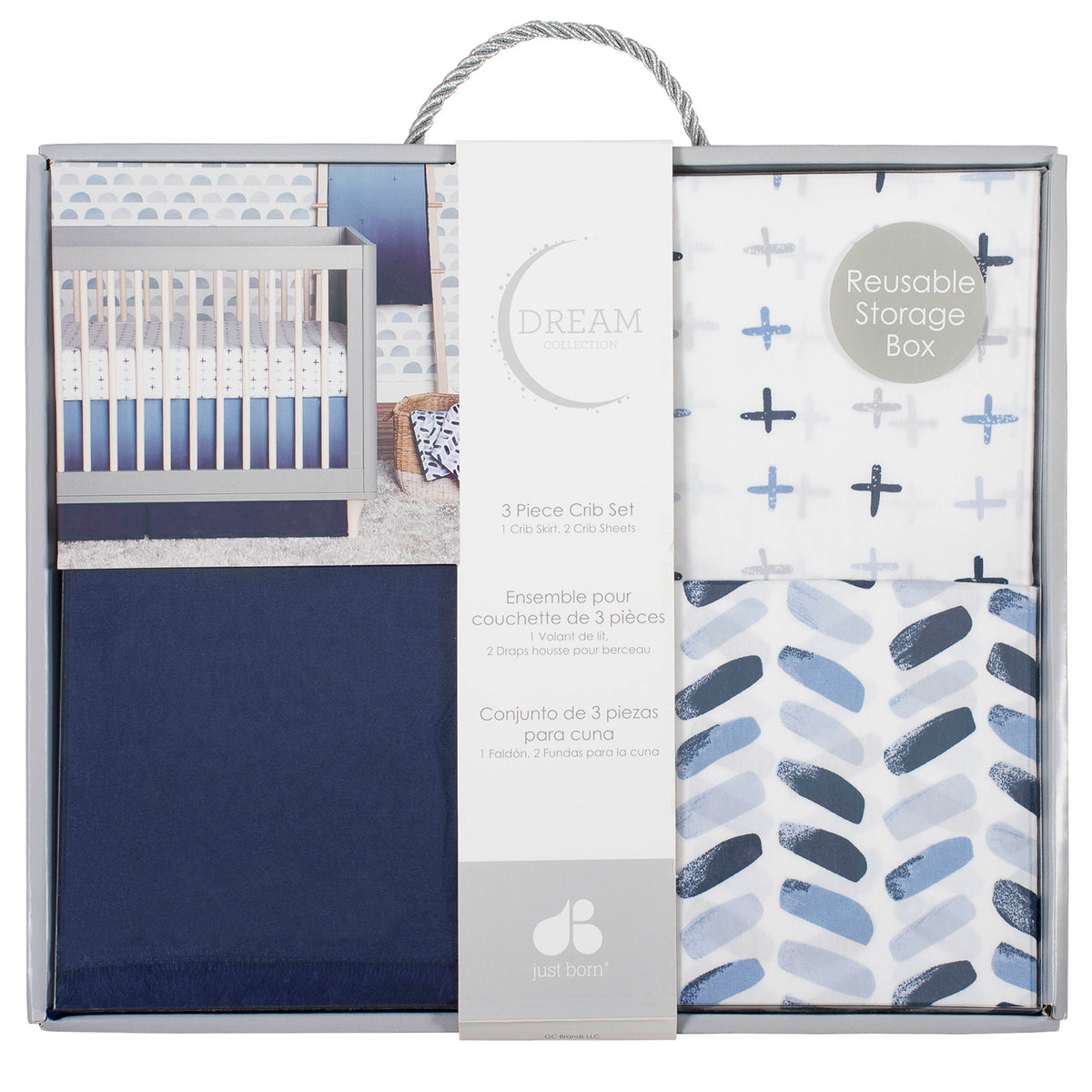 3-Piece Baby Boys Blue Ombre Mini Set