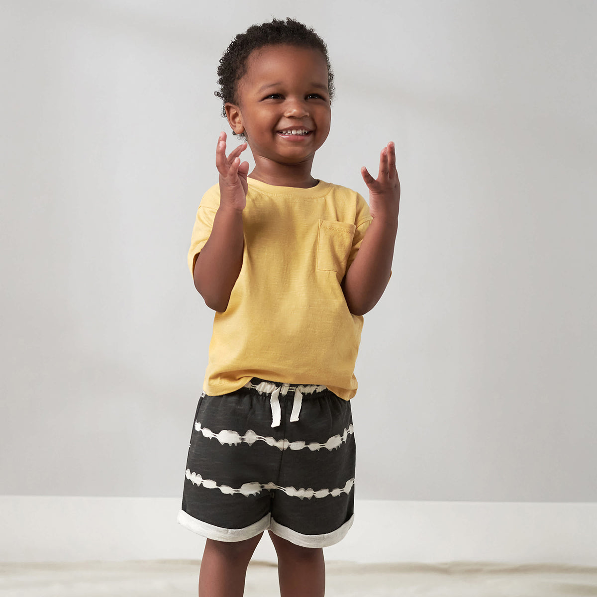 Modern Moments by Gerber 3-Pack Infant & Toddler Boys Tie Dye & Yellow Short Sleeve Tees, view 5