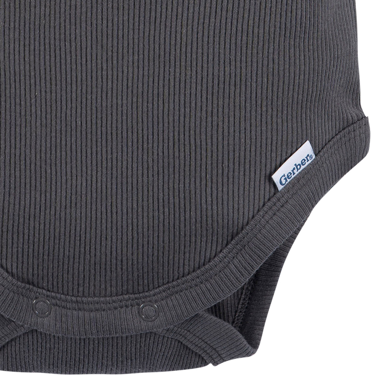 2-Piece Baby Boys Dark Grey Bodysuit and Shorts Set, view 4