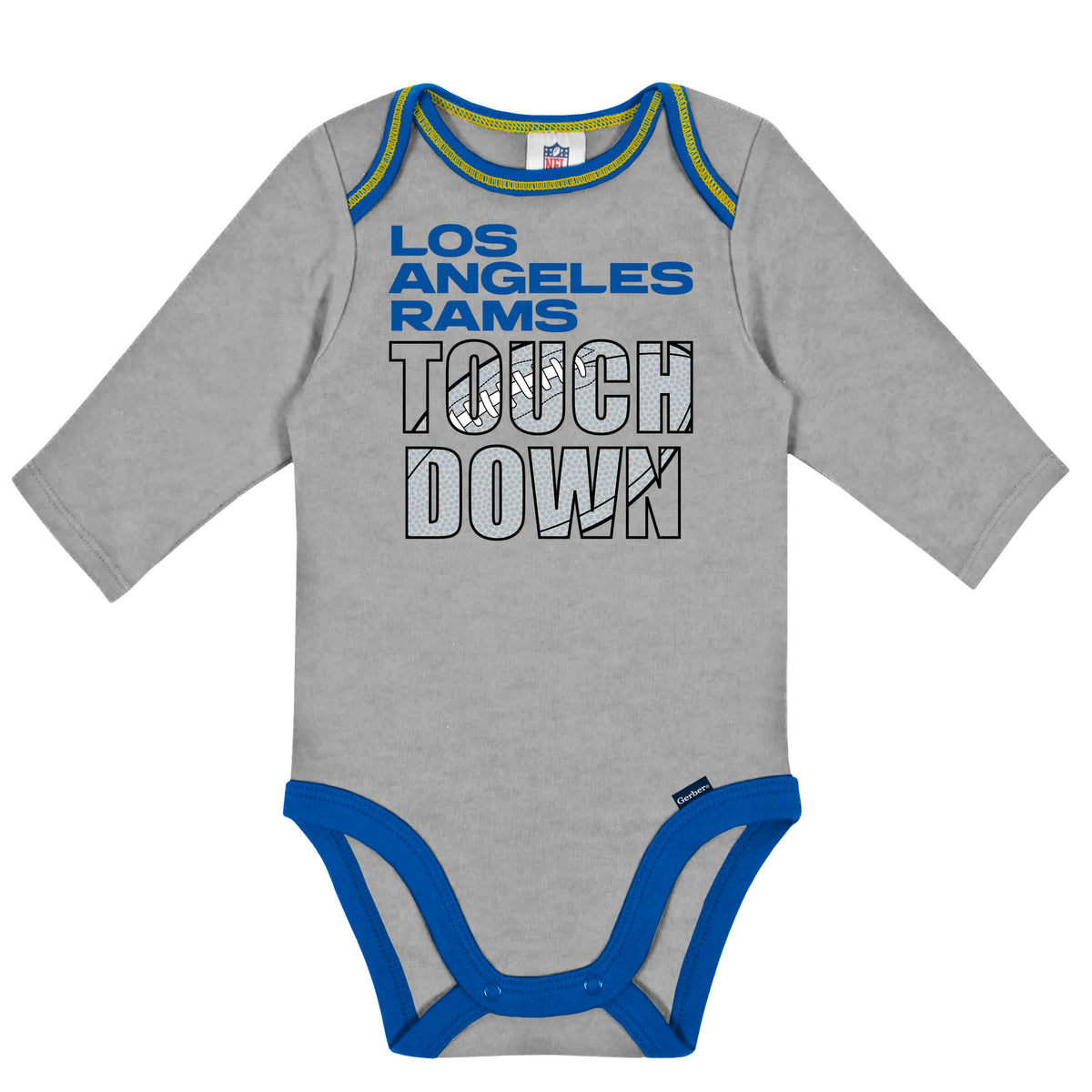 2-Pack Baby Boys Rams Long Sleeve Bodysuits, view 3