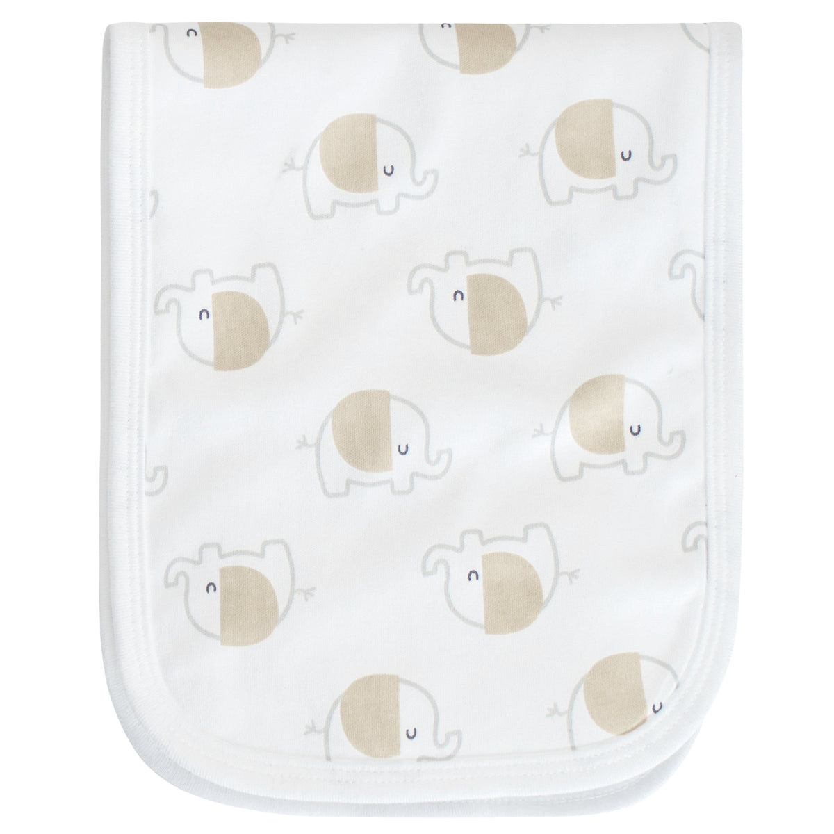 4-Pack Baby Neutral Elephant Burp Cloths, view 2