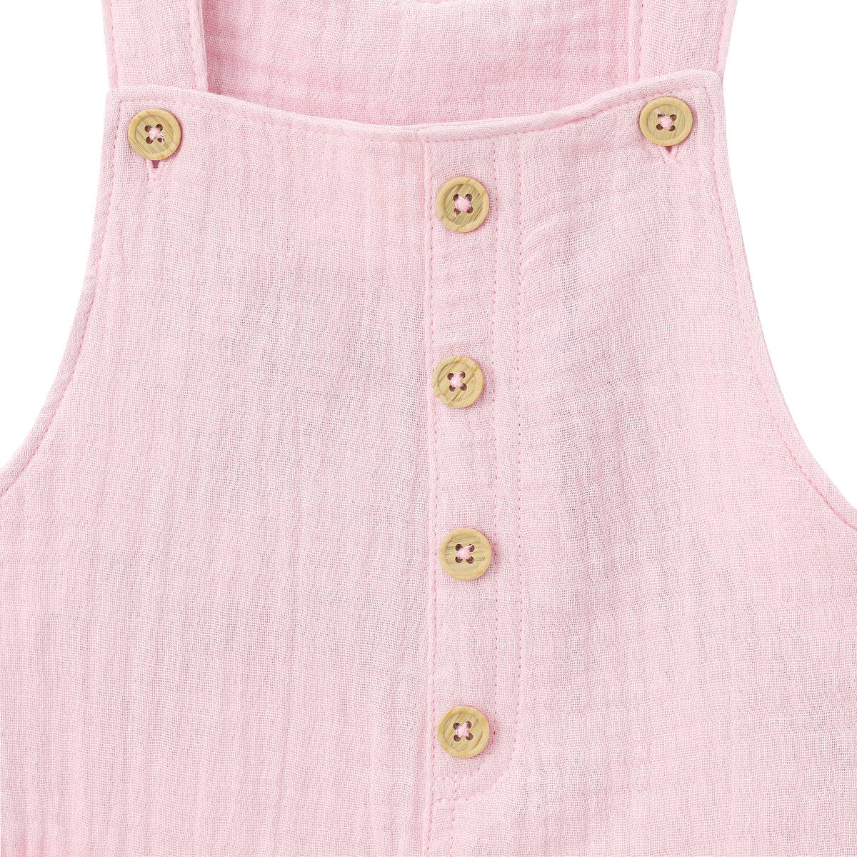 Infant & Toddler Pink Gauze Shortall, view 2