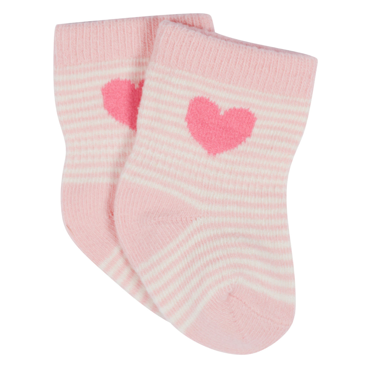 12-Pack Baby & Toddler Girls Floral Fox Jersey Crew Wiggle Proof Socks, view 7