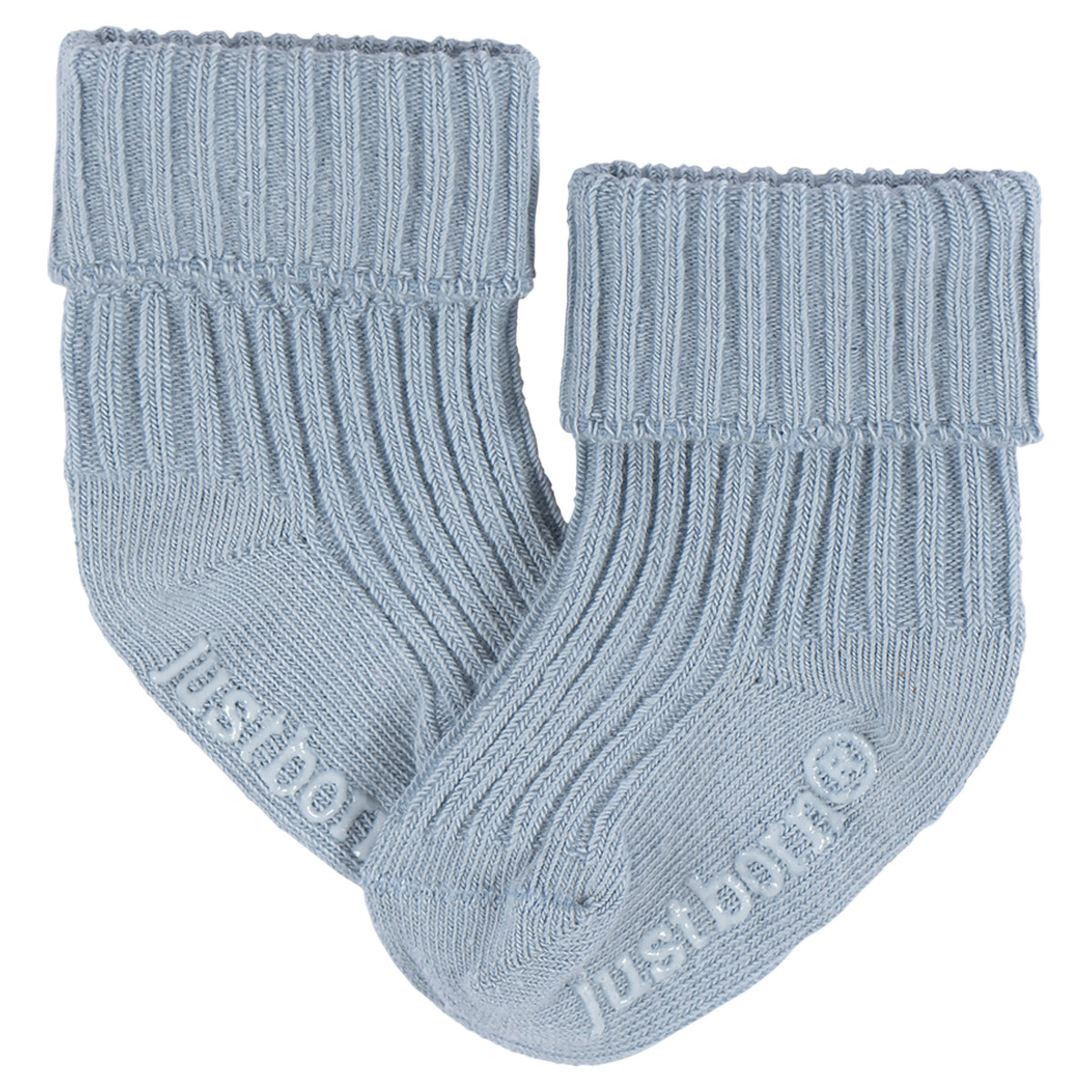 6-Pack Baby Boys Blue Rolled Cuff Ribbed Socks, view 4