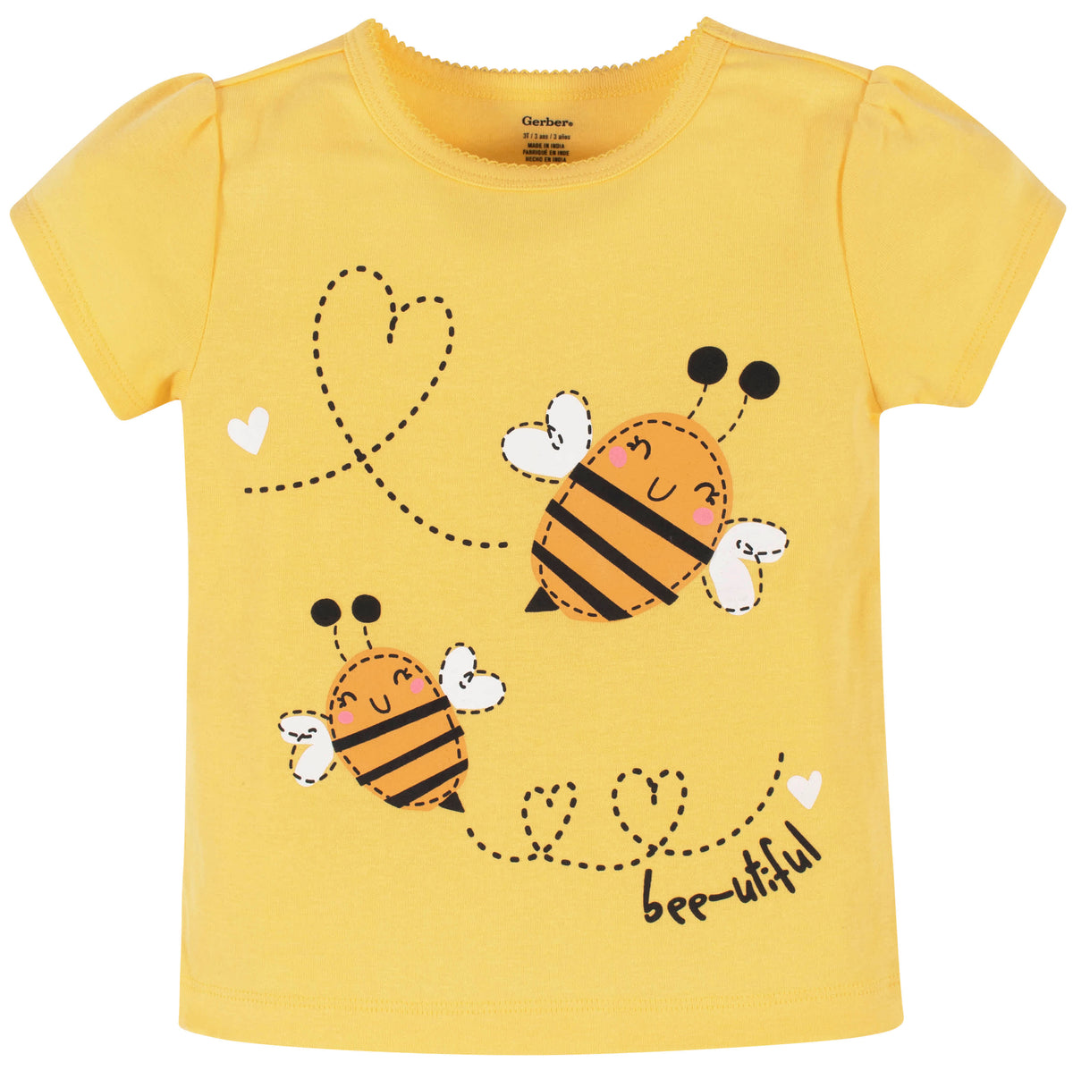 4-Piece Infant & Toddler Girls Bee Garden Tees, Skort & Pants Set, view 5