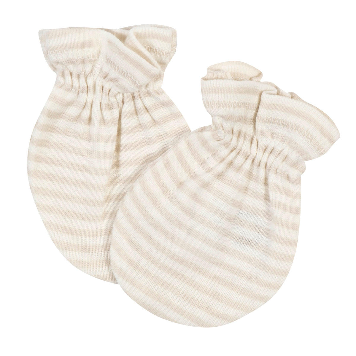3-Pack Baby Neutral Safari No Scratch Mittens, view 4