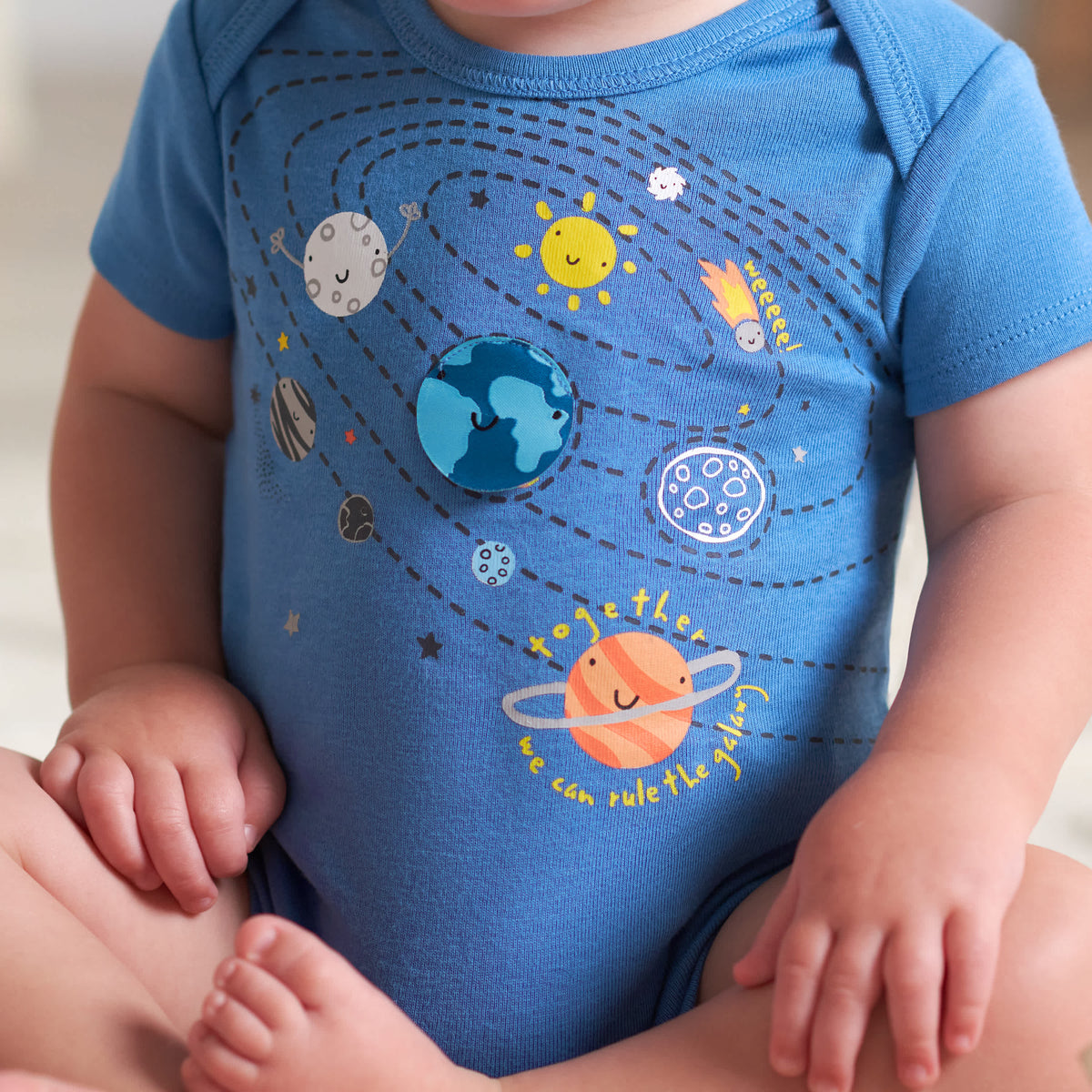 5-Pack Baby Boys Space Explorer Onesies Bodysuits, view 4