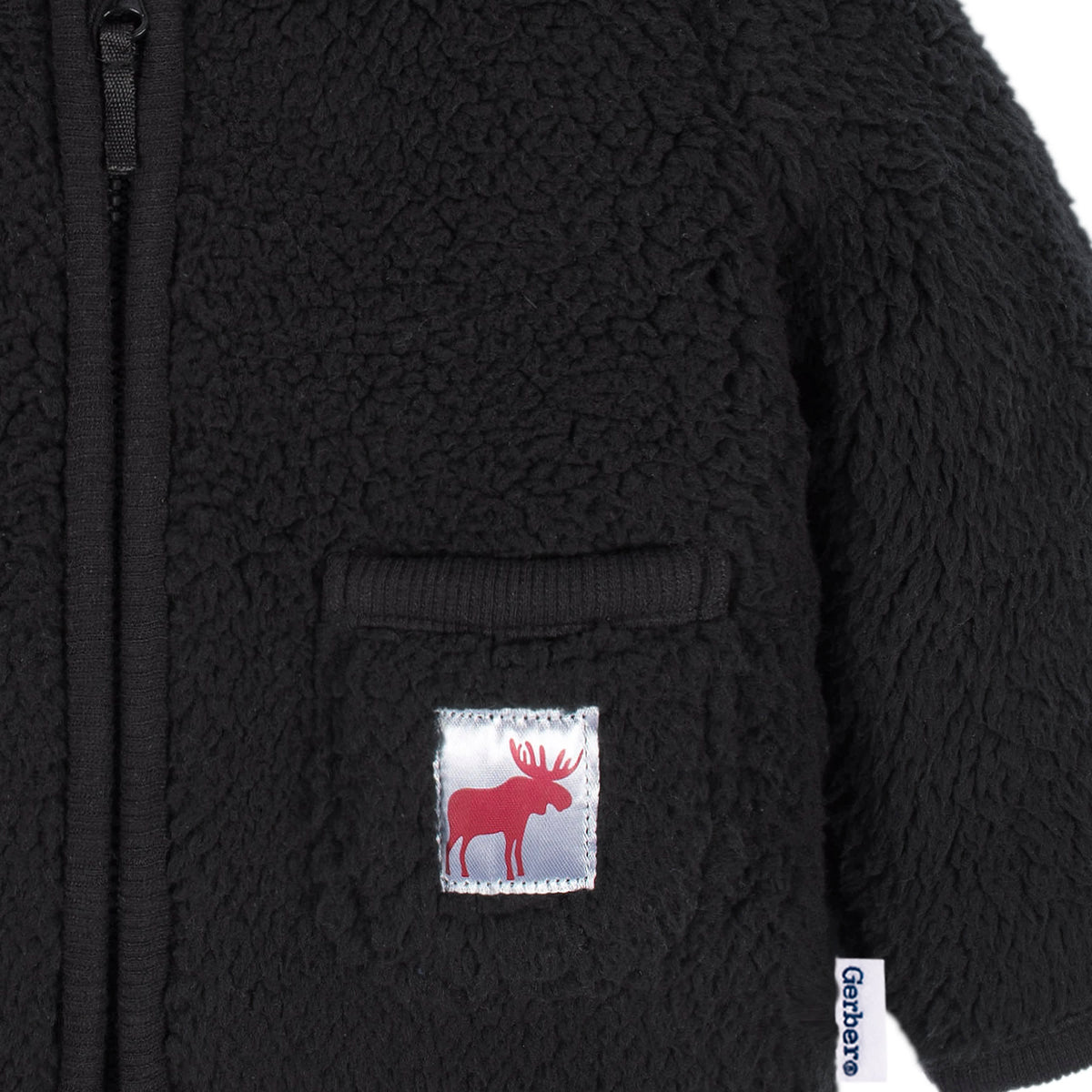2-Piece Baby & Toddler Boys Moose Sherpa Jacket & Jogger Set, view 3