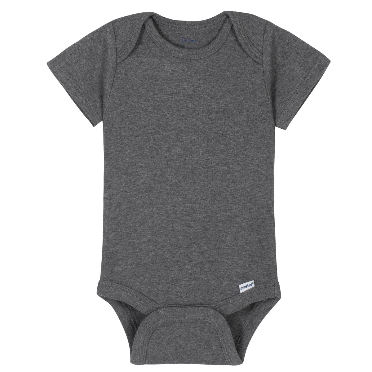 Premium Short Sleeve Onesies Bodysuit in Grey