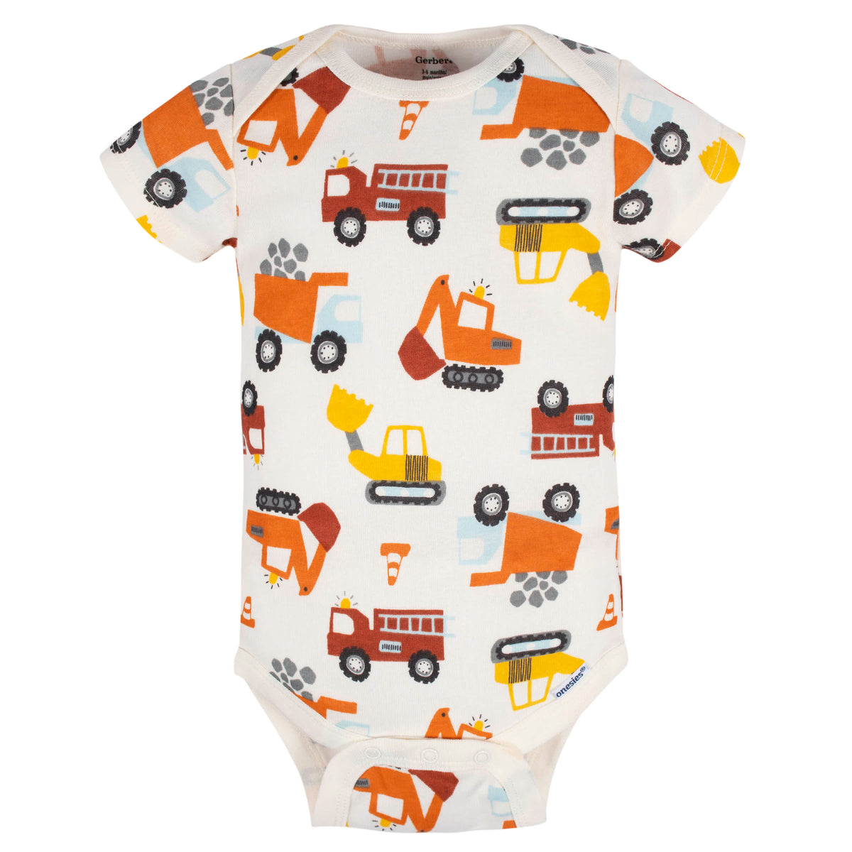 5-Pack Baby Boys Transportation Zone Onesies Bodysuits, view 7