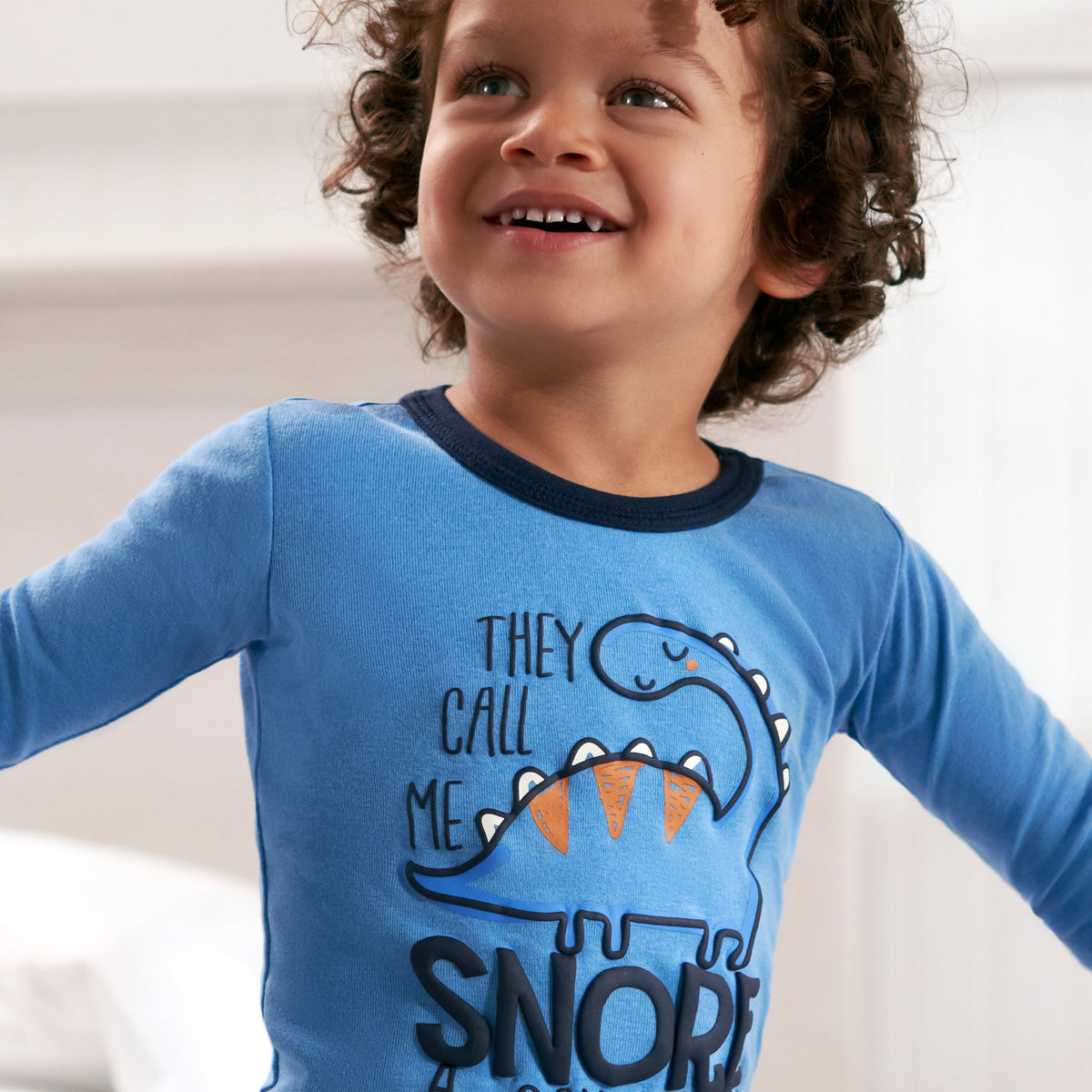 4-Piece Boys Dino Snug Fit Cotton Pajamas, view 3