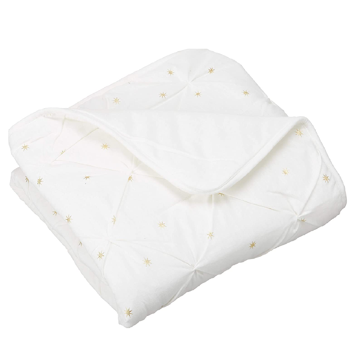 Baby Neutral Gold Sunburst Knit Coverlet Quilt