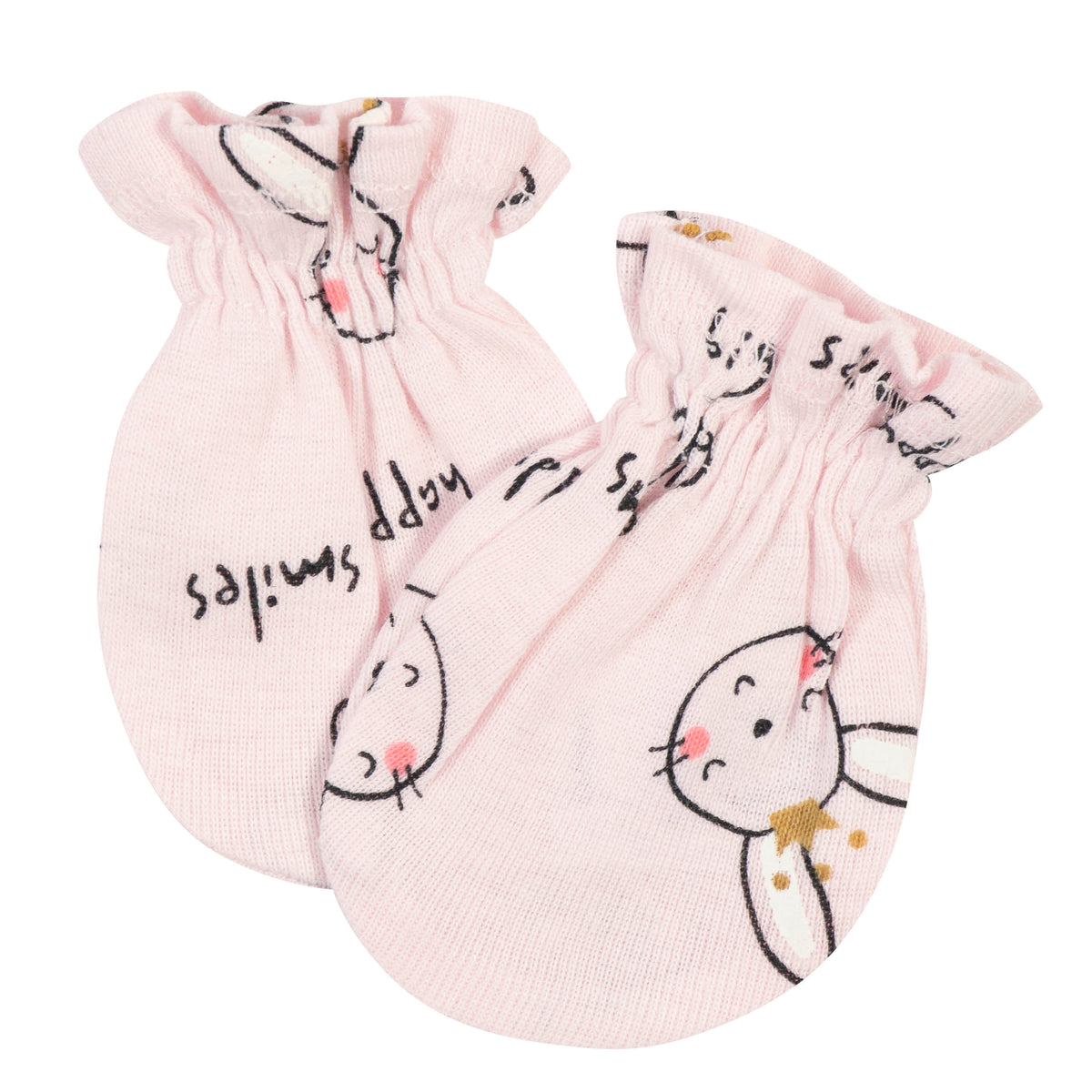 3-Pack Baby Girls Ballerina No Scratch Mittens, view 3