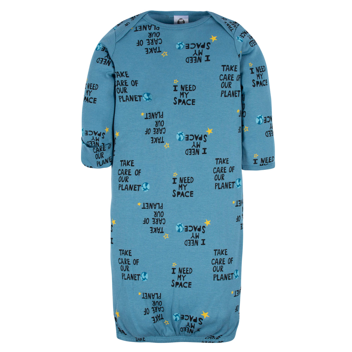 4-Pack Baby Boys Space Explorer Gowns, view 4