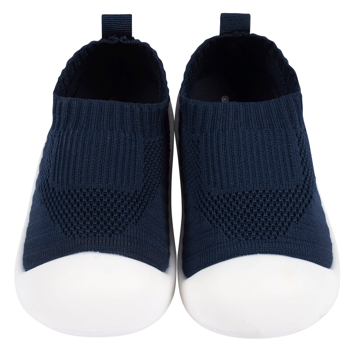 Infant & Toddler Boys Navy Stretchy Knit Slip-On Sneaker, view 3
