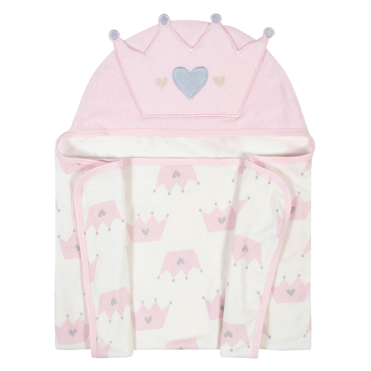 Organic Baby Girls Princess Hooded Bath Wrap