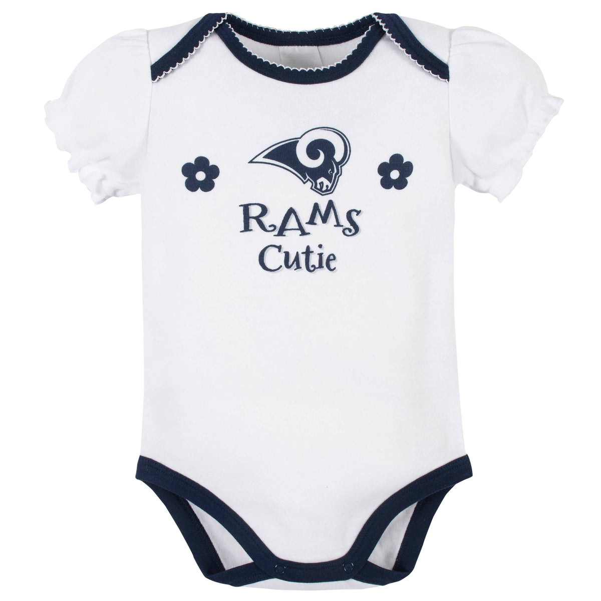 3-Pack Los Angeles Rams Short Sleeve Bodysuits, view 2