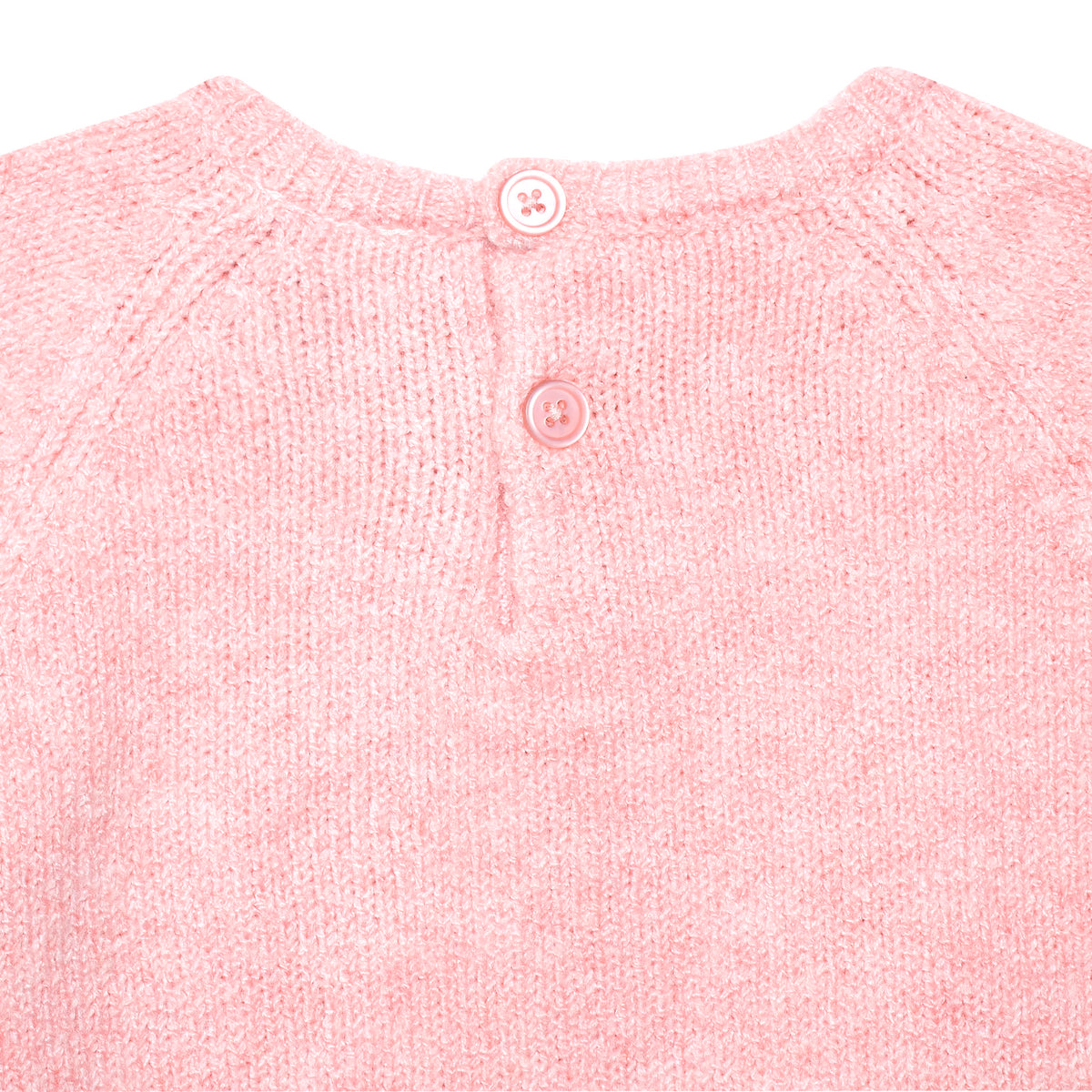 Infant & Toddler Girls Pink Sweater With Tulle Trim, view 6