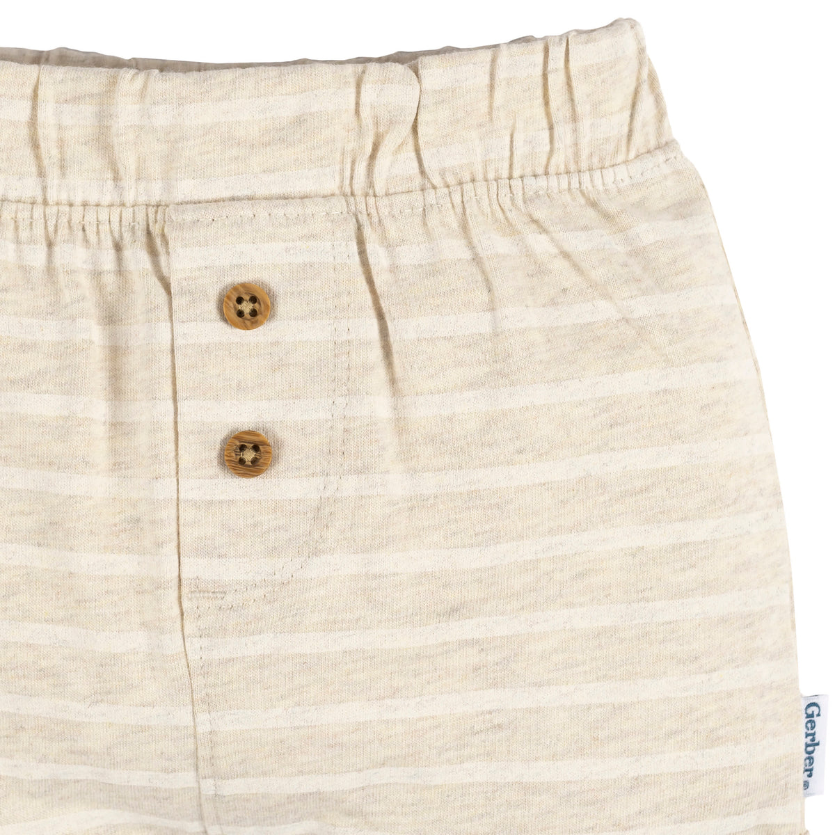 3-Pack Baby Neutral Grey/Tan/Stripe Knit Short, view 3