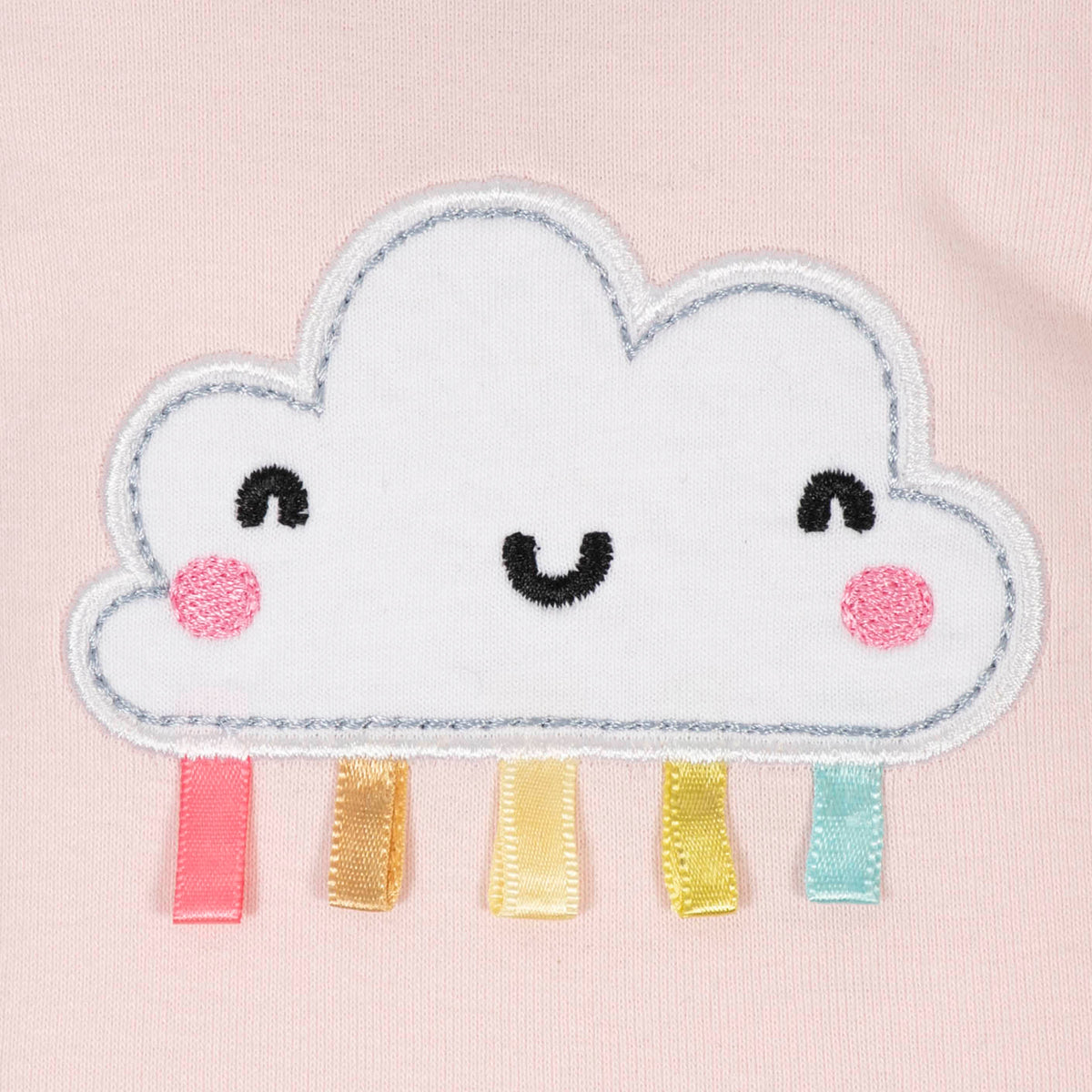 3-Piece Baby Girls Rainbows Bodysuit, Pant, and Cap Set, view 3