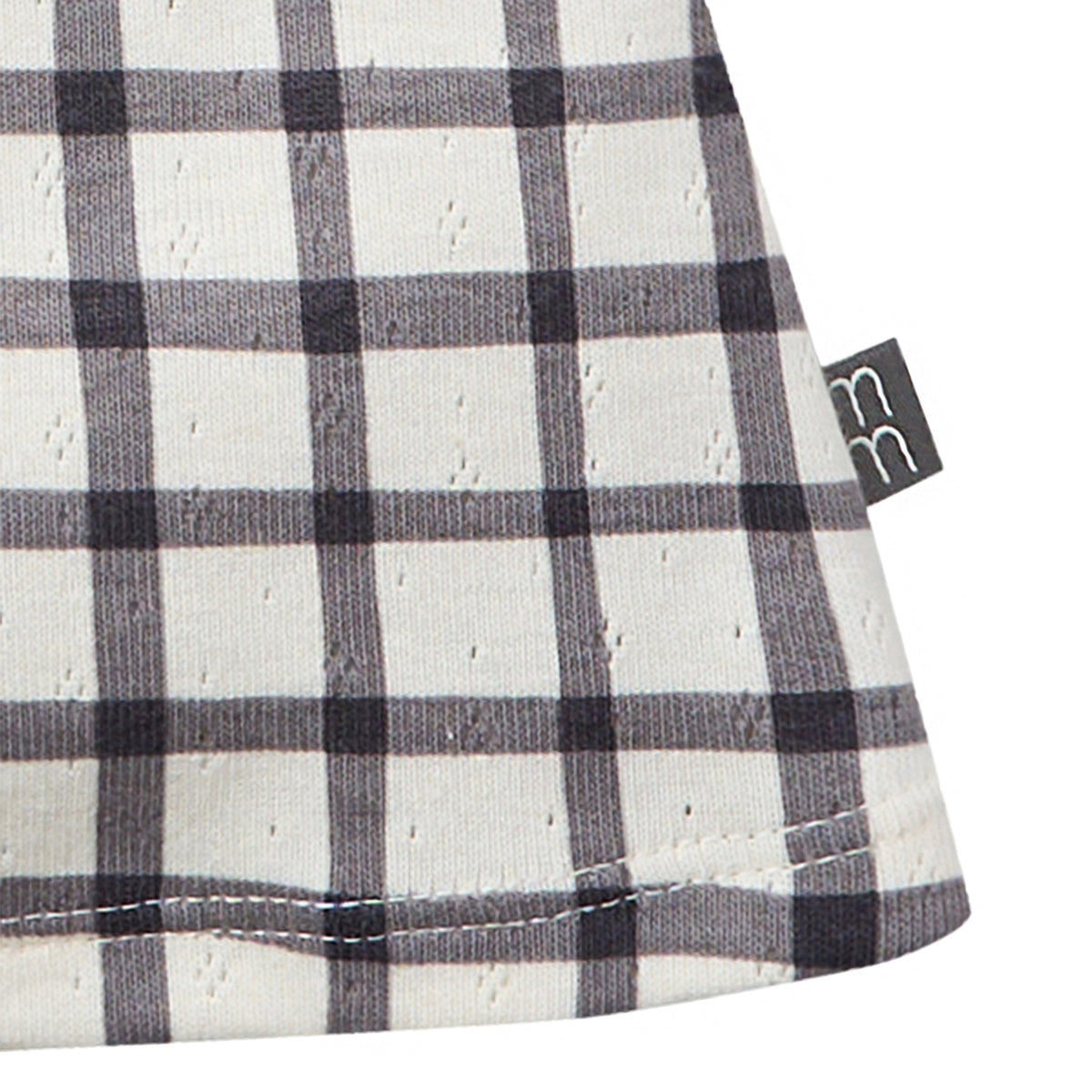 Infant & Toddler Girls Dark Grey Plaid Ruffle Sleeve Top, view 7