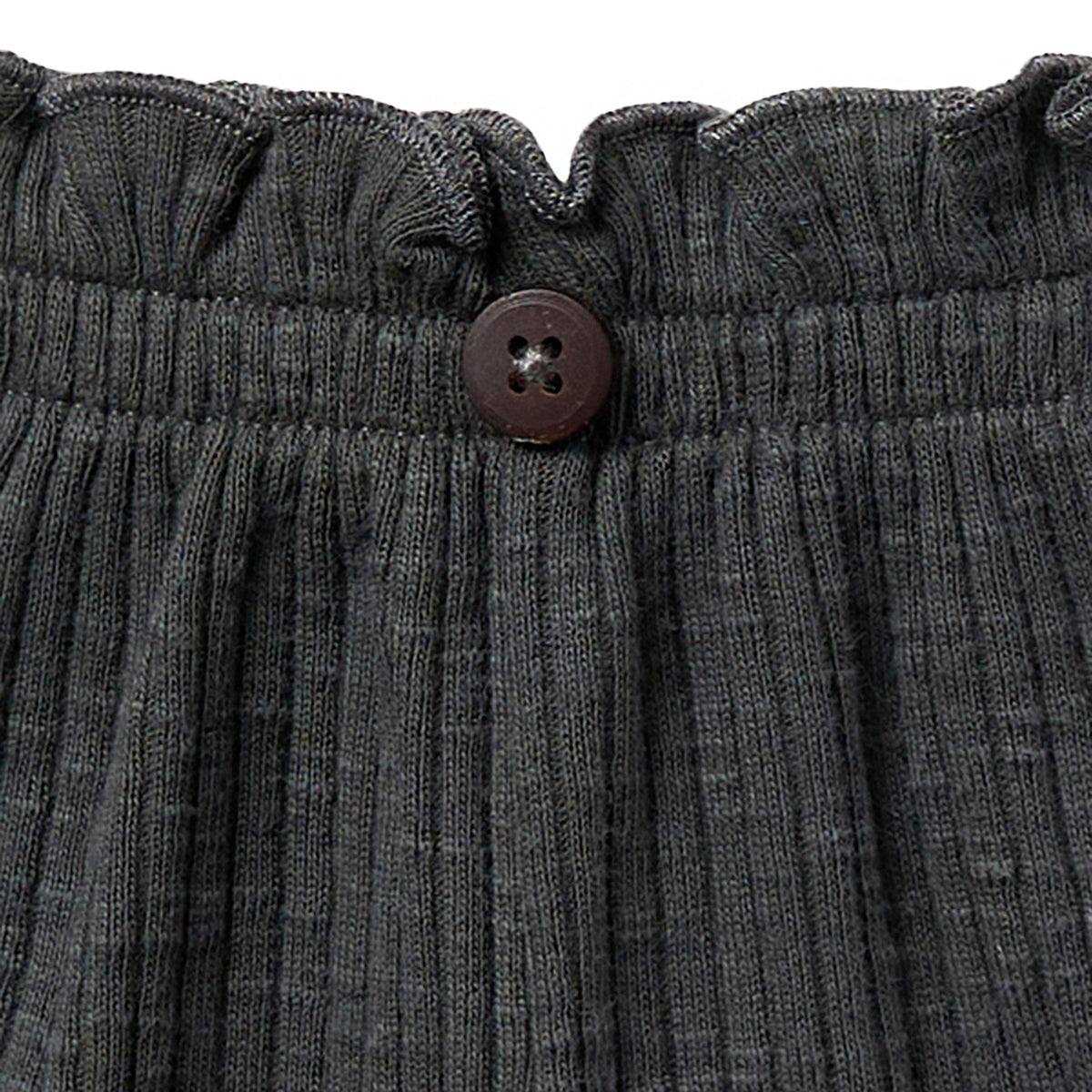 Infant & Toddler Girls Dark Grey Wide Leg Shorts, view 2