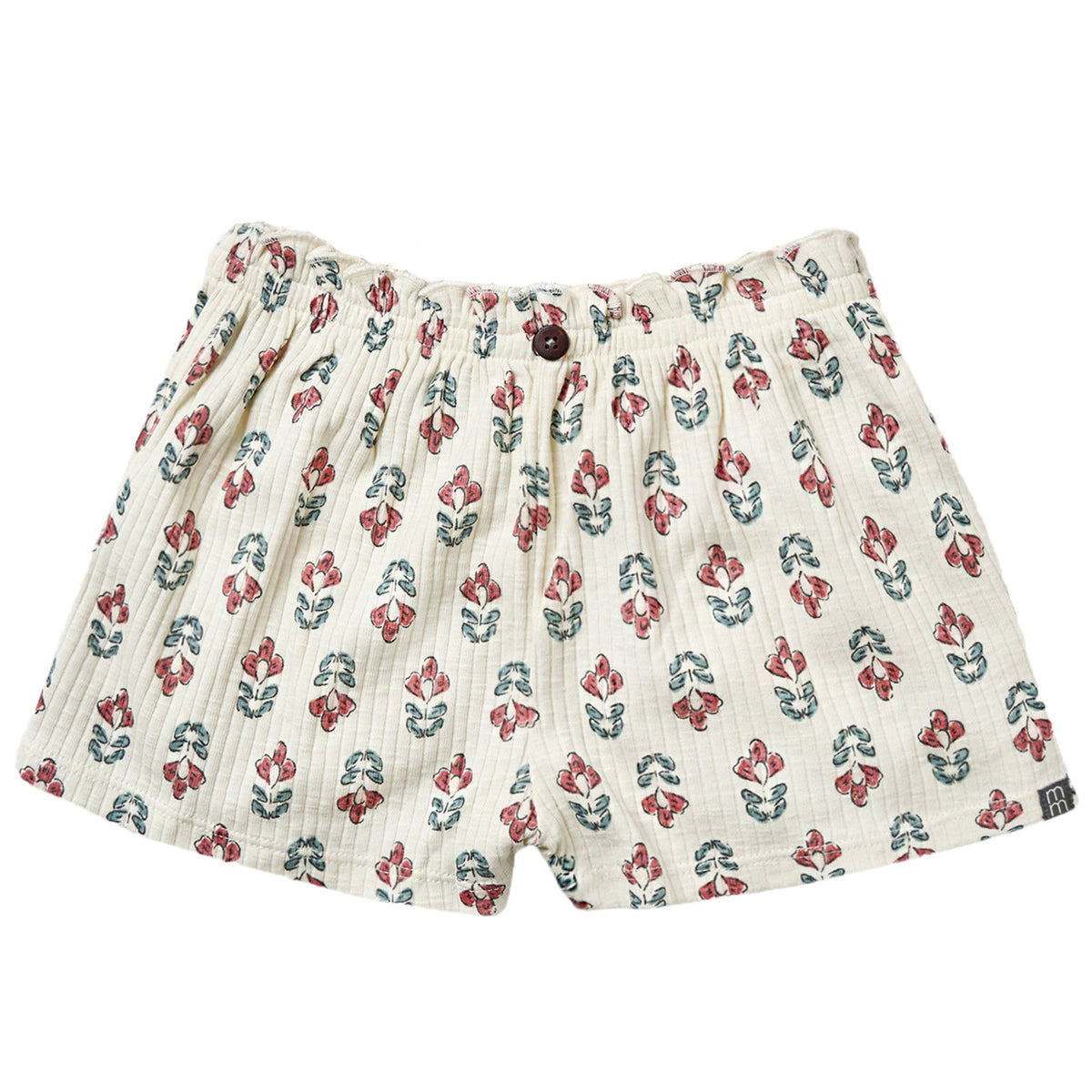 Infant & Toddler Girls Ivory Flower Wide Leg Shorts