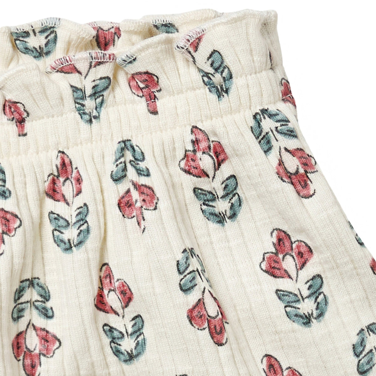 Infant & Toddler Girls Ivory Flower Wide Leg Shorts, view 7