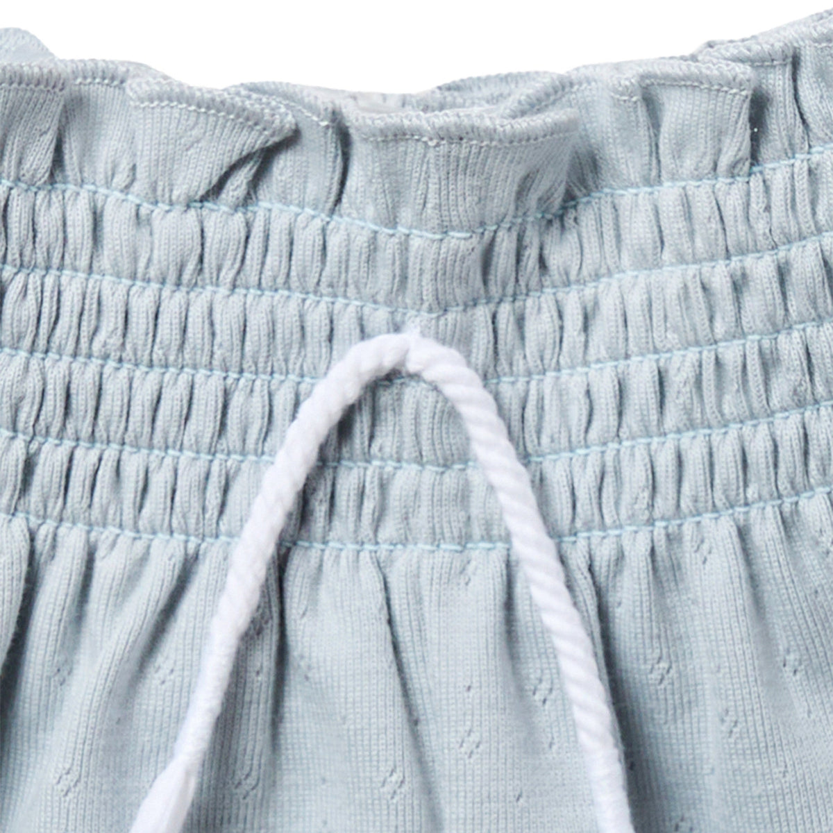 Infant & Toddler Girls Light Blue Smocked Wide Leg Shorts, view 5