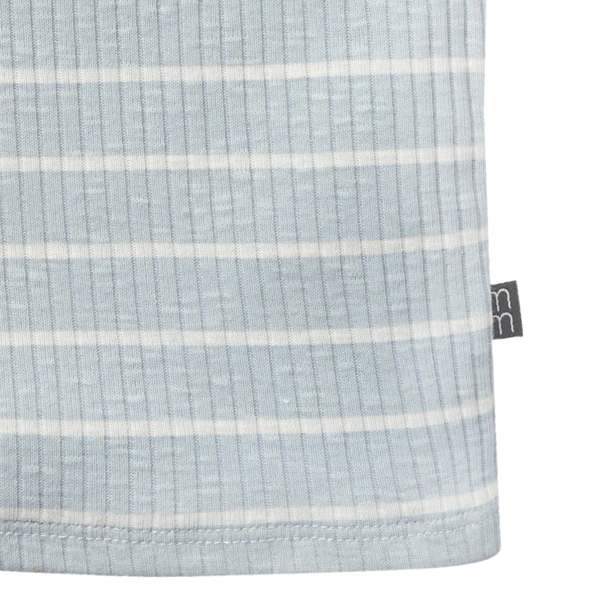 Infant & Toddler Girls Light Blue Stripe Ruffle Sleeveless Top, view 4