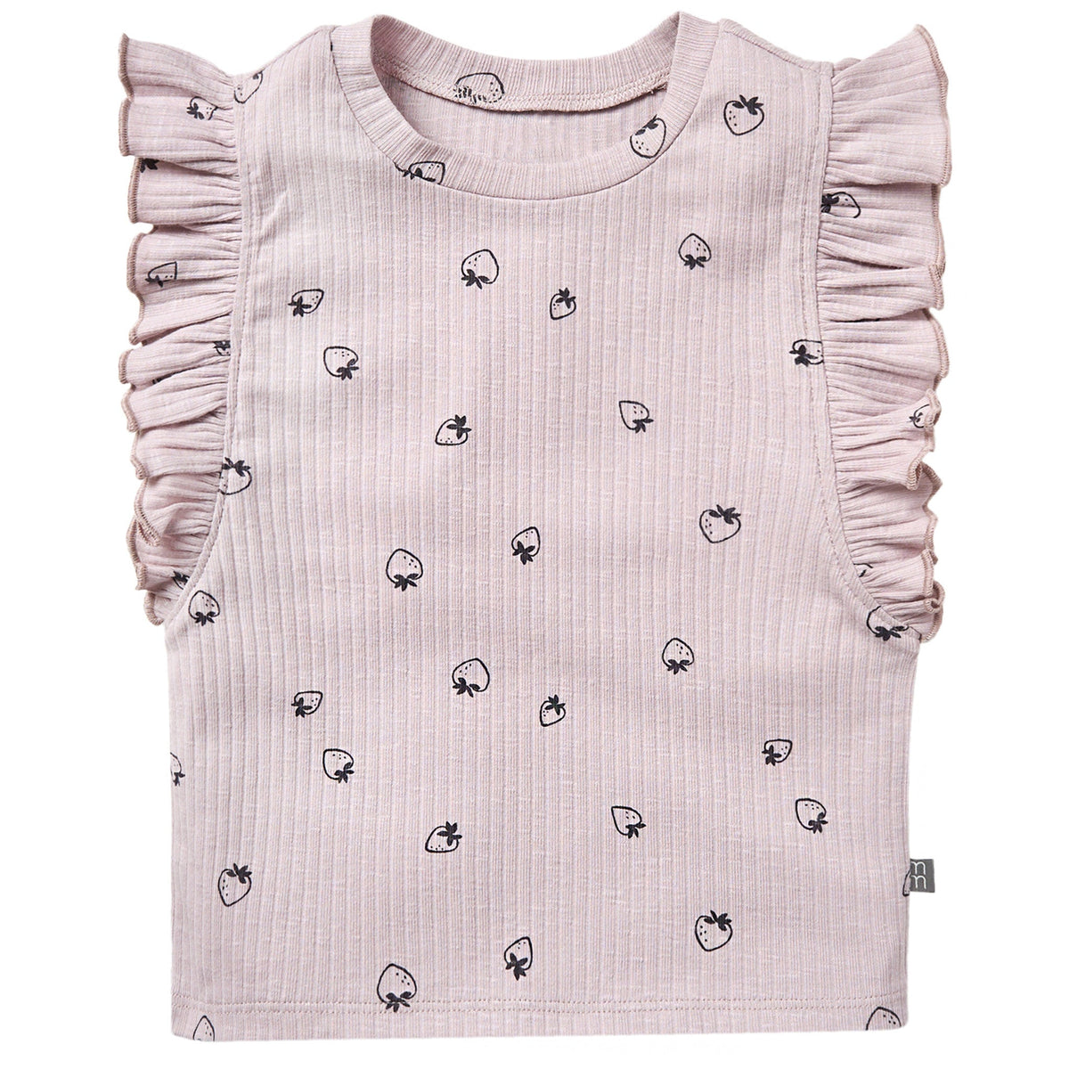 Infant & Toddler Girls Light Lilac Strawberry Ruffle Sleeveless Top